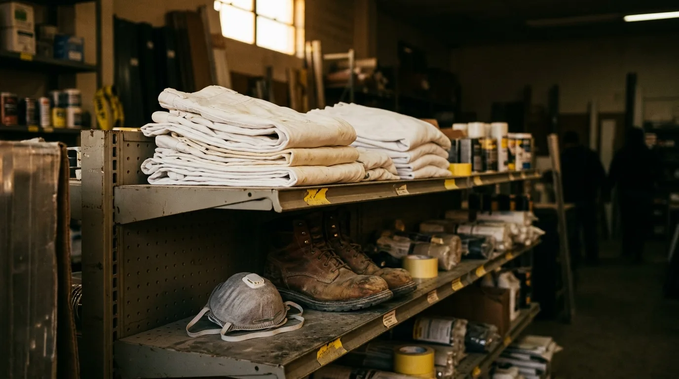 Drywall finisher workwear in Staten Island — illustration