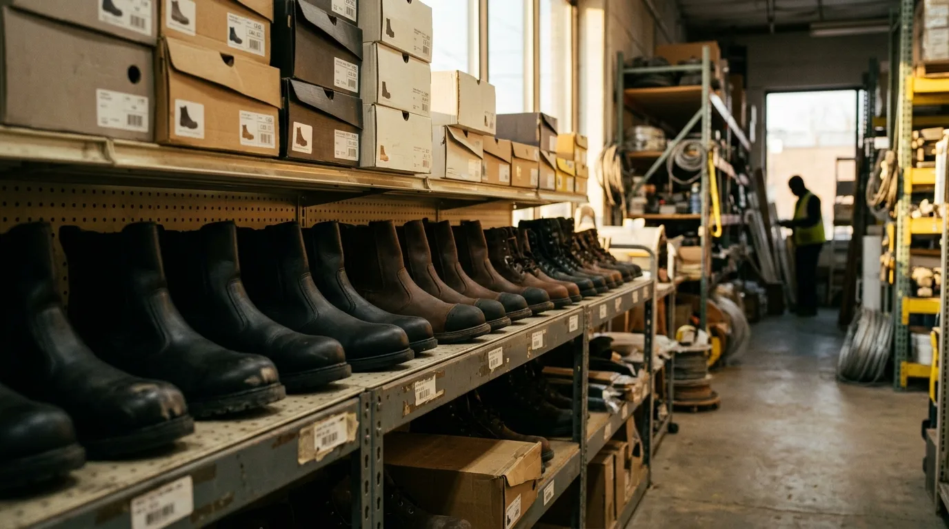 Where to find Golden safety footwear in Staten Island — illustration