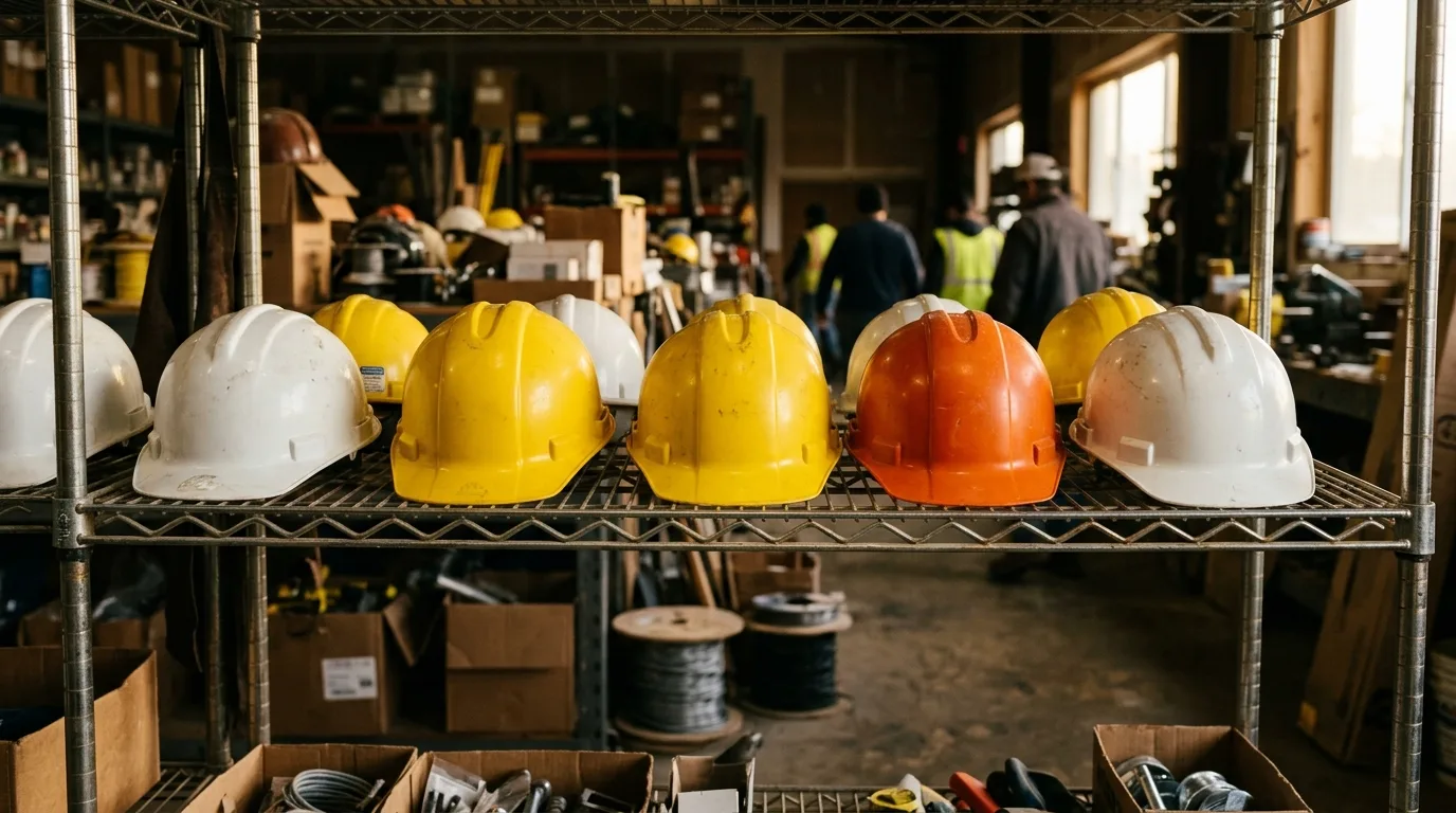 Hard hats in Staten Island — illustration
